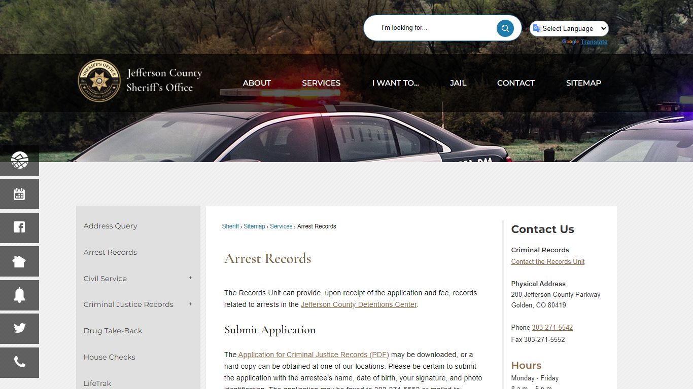 Arrest Records | Jefferson County, CO